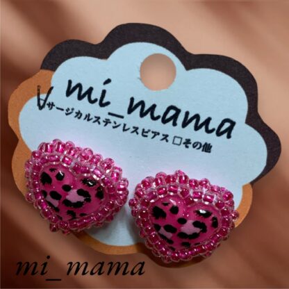 mi_mama  ハート ピアス