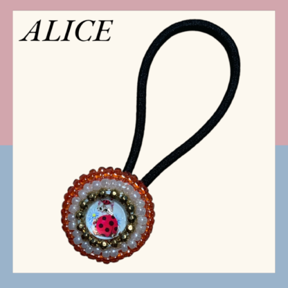 ALICE  ビーズ刺繍 ヘアゴム