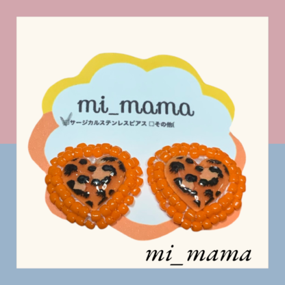 mi_mama  ハート ピアス