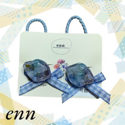 enn  リボン付き ヘアゴム