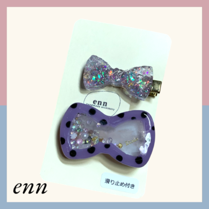 enn  リボンシャカシャカヘアクリップ