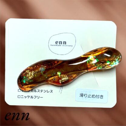 enn  マーブル  ヘアクリップ