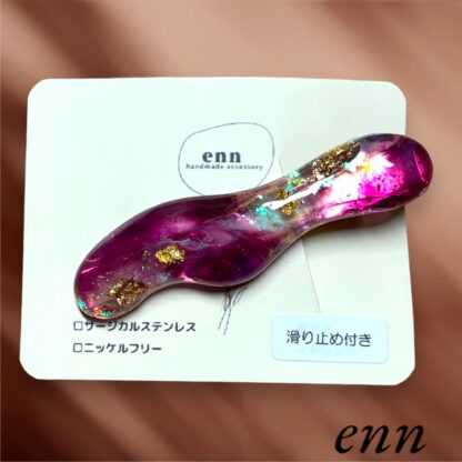 enn  マーブル  ヘアクリップ