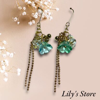 Lily's Store  ブルーフラワー ピアス