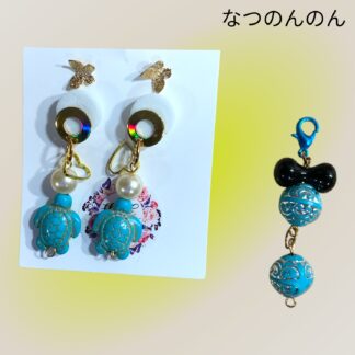 なつのんのん  17 ピアス×2＆チャームセット